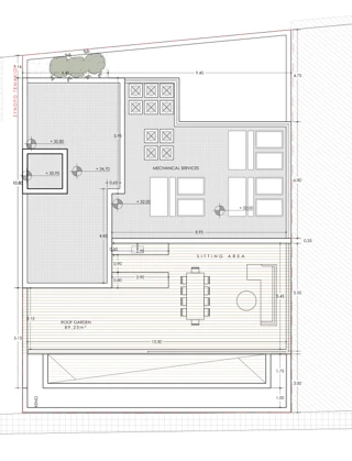 Aola Offices roof plan architectural plan